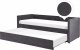 Beliani Łóżko wysuwane tapicerowane 90 x 200 cm ciemnoszare MIMIZAN 1