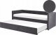 Beliani Łóżko wysuwane tapicerowane 90 x 200 cm ciemnoszare MIMIZAN 15