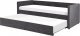 Beliani Łóżko wysuwane tapicerowane 90 x 200 cm ciemnoszare MIMIZAN 8