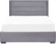 Beliani Łóżko z pojemnikiem welurowe 140 x 200 cm ciemnoszare ROUEN 6