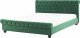 Beliani Łóżko wodne welurowe 180 x 200 cm zielone AVALLON 1