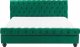 Beliani Łóżko wodne welurowe 180 x 200 cm zielone AVALLON 4