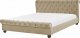 Beliani Łóżko wodne welurowe 180 x 200 cm beżowe AVALLON 1