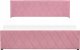 Beliani Łóżko z pojemnikiem welurowe 160 x 200 cm różowe ROCHEFORT 4