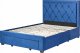 Beliani Łóżko welurowe 140 x 200 cm niebieskie LIEVIN 6