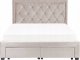 Beliani Łóżko z szufladami welurowe 160 x 200 cm beżowe LIEVIN 8
