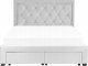 Beliani Łóżko z szufladami welurowe 160 x 200 cm jasnoszare LIEVIN 8
