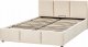 Beliani Łóżko z pojemnikiem welurowe 140 x 200 cm jasnobeżowe BOUSSE 5
