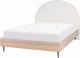 Beliani Łóżko tapicerowane 140 x 200 cm białe MILLAY 1