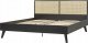 Beliani Łóżko rattanowe 180 x 200 cm czarne MONPAZIER 3