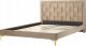 Beliani Łóżko welurowe 140 x 200 cm beżowoszare LIMOUX 2