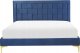 Beliani Łóżko welurowe 140 x 200 cm granatowe LIMOUX 3