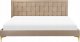 Beliani Łóżko welurowe 180 x 200 cm beżowoszare LIMOUX 3