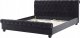 Beliani Łóżko wodne welurowe 180 x 200 cm czarne AVALLON 2