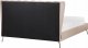 Beliani Łóżko welurowe 160 x 200 cm z portem USB beżowoszare MIRIBEL 2