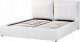 Beliani Łóżko z pojemnikiem welurowe 160 x 200 cm złamana biel BAJONNA 3