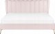 Beliani Łóżko welurowe 180 x 200 cm z portem USB różowe MIRIBEL 12