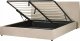 Beliani Łóżko z pojemnikiem welurowe 180 x 200 cm beżowoszare LAVAUR 2