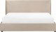 Beliani Łóżko z pojemnikiem welurowe 180 x 200 cm beżowoszare LAVAUR 3