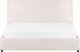 Beliani Łóżko z pojemnikiem welurowe 160 x 200 cm złamana biel LAVAUR 5