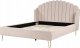Beliani Łóżko tapicerowane 180 x 200 cm beżowe AMBILLOU 7