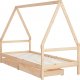 vidaXL vidaXL Rama łóżka dziecięcego z szufladami, 80x200 cm, sosnowa 3