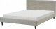 Beliani Łóżko tapicerowane 140 x 200 cm jasnoszare FITOU 1