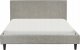 Beliani Łóżko tapicerowane 140 x 200 cm jasnoszare FITOU 5