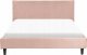 Beliani Łóżko tapicerowane 140 x 200 cm różowe FITOU 5
