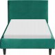 Beliani Łóżko welurowe 90 x 200 cm ciemnozielone FITOU 5