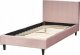 Beliani Łóżko welurowe 90 x 200 cm różowe FITOU 5