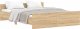 vidaXL vidaXL Rama łóżka z wezgłowiem i zanóżkiem, dąb sonoma, 160x200 cm 2