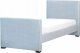 Beliani Łóżko welurowe 90 x 200 cm niebieskie TEENIE 1