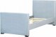 Beliani Łóżko welurowe 90 x 200 cm niebieskie TEENIE 4