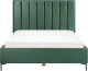 Beliani Łóżko z pojemnikiem welurowe 160 x 200 cm zielone SEZANNE 14