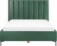 Beliani Łóżko z pojemnikiem welurowe 160 x 200 cm zielone SEZANNE 4
