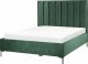 Beliani Łóżko z pojemnikiem welurowe 160 x 200 cm zielone SEZANNE 5