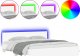 vidaXL vidaXL Rama łóżka z wezgłowiem i LED, biała, 180x200 cm 2