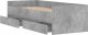 vidaXL Rama łóżka z szufladami, szarość betonu, 75x190 cm 5