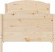 vidaXL vidaXL Rama łóżka z wezgłowiem, biała, 75x190 cm, lite drewno sosnowe 4