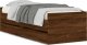 vidaXL Rama łóżka z szufladami, brązowy dąb, 75x190 cm 2