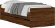 vidaXL Rama łóżka z szufladami, brązowy dąb, 75x190 cm 3