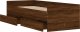 vidaXL Rama łóżka z szufladami, brązowy dąb, 75x190 cm 4