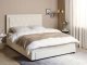 Beliani Łóżko z szufladami welurowe 160 x 200 cm kremowe LIEVIN 4