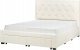Beliani Łóżko z szufladami welurowe 160 x 200 cm kremowe LIEVIN 5