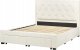 Beliani Łóżko z szufladami welurowe 160 x 200 cm kremowe LIEVIN 6