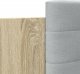 vidaXL vidaXL Rama łóżka z wezgłowiem i LED, dąb sonoma, 140x200 cm 9