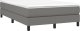 vidaXL Łóżko kontynentalne z materacem, ciemnoszare, 120x190cm tkanina 2