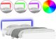 vidaXL vidaXL Rama łóżka z wezgłowiem i LED, biała, 150x200 cm 2