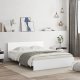 vidaXL vidaXL Rama łóżka z wezgłowiem i LED, biała, 150x200 cm 4